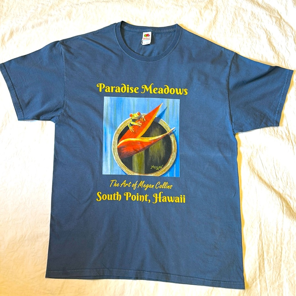 Paradise Meadows Farm, South Point, Hawaii T-shirt, Large, NEW Megan Col…